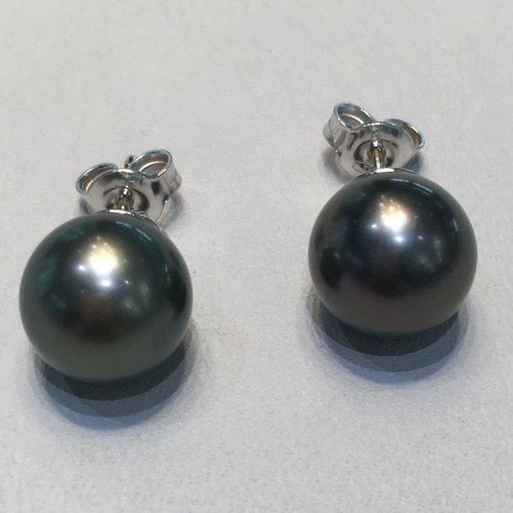 Tahitian Pearl Earrings AAA Quality - Picture 2 of 2